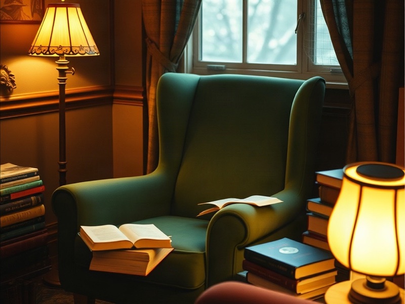 AI photo of a cozy reading nook